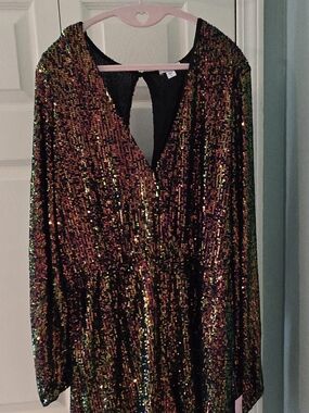 VENUS Sequined Romper with Multicolor Sparkle ✨️